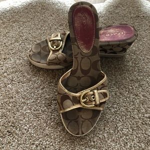 Coach signature wedges.